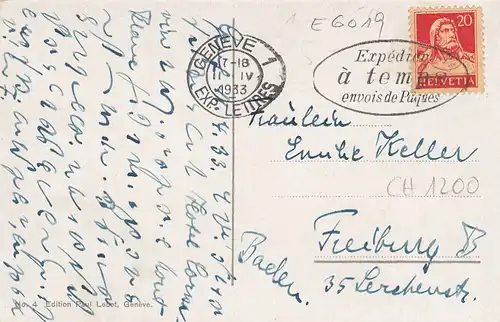 Genève, le Mont-Blanc ngl E6019