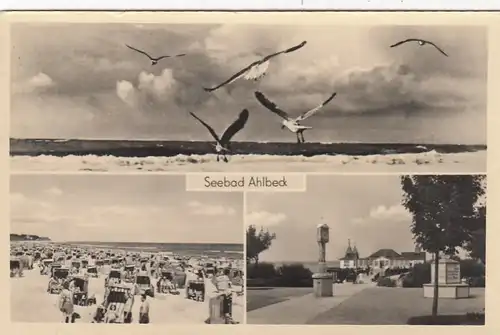 Ostsseebad Ahlbeck (Usedom), Mehrbilckarte glum 1960? E7340