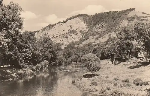 Kahla, Thr., Saale mit Blick zum Dohlenstein ngl E4624