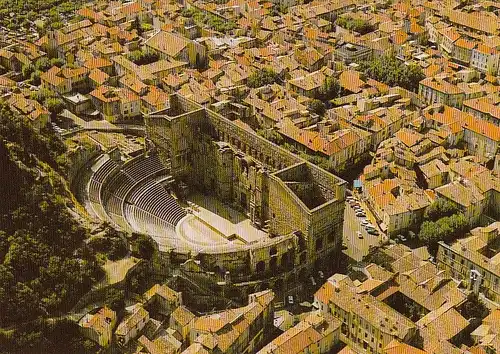 Orange (Vaucluse) En Avion au-dessus du Théâtre Antique ngl E4406