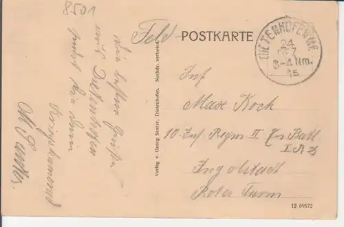 Dietenhofen - Post und Bürgermeisteramt feldpgl1915 228.311