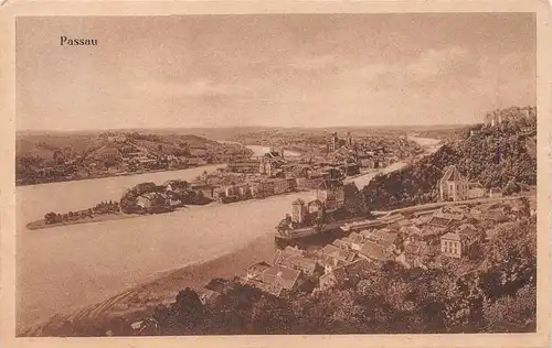 Passau - Zusammenfluss von Inn, Ilz und Donau ngl 167.057