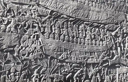 Kambodscha, Angkor Wat, Le Bayon, Le Combat Naval ngl E4903