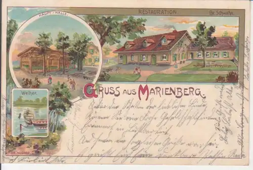 Marienberg (Nürnberg) LITHO Restauration, Haupthalle, Weiher gl1899 228.337