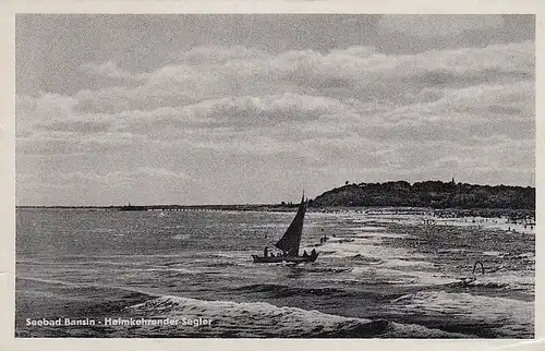 Ostseebad Bansin, heimkehrender Segler ngl E4632