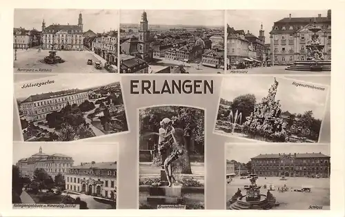 Erlangen - Panorama und Teilansichten ngl 166.435