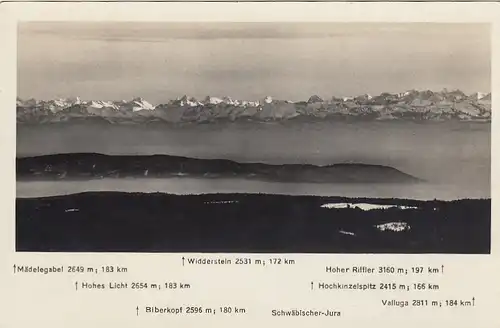 Feldberg im Schwarzwald, Blick auf die Alpen ngl E6293