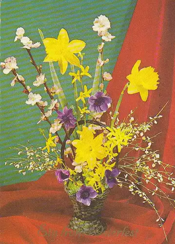 Ostern-Wünsche mit Osterglocken-Strauß gl1984? E3925