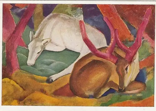 FRANZ MARC Hirsche im Walde ngl E6318