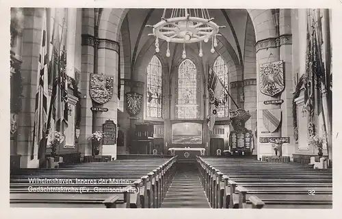 Wilhelmshaven, Inneres der Marine-Gedächtniskirche gl1940 E3703