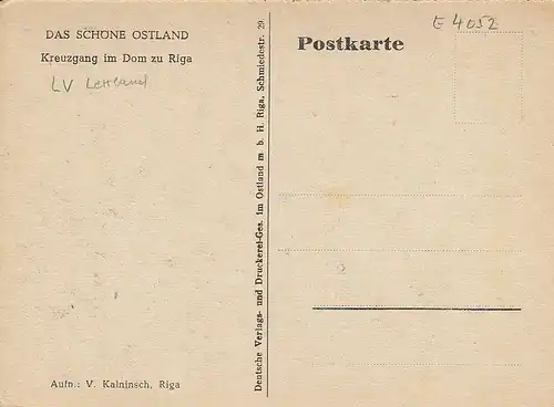 Kreuzgang im Dom zu Riga im schönen Ostland ngl E4052