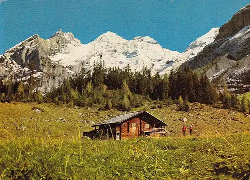 Oeschinensee bei Kandersteg mit Blümlisalpgruppe ngl E3722