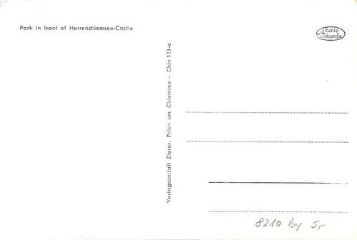 Scholss Herrenchiemsee Gartenanlage vor dem Schloss ngl 164.830