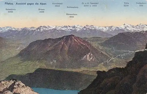Pilatus, Aussicht gegen die Alpen ngl E6382