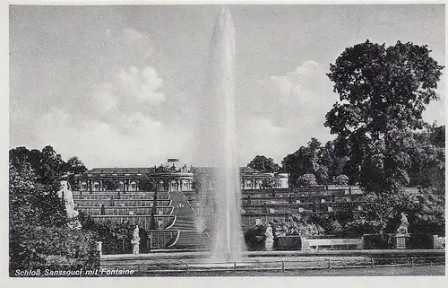 Potsdam. Schloss Sanssouci, mit Fontaine ngl E4854