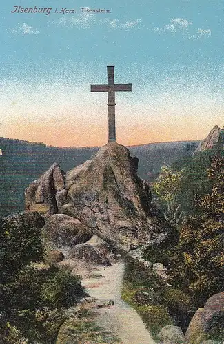 Ilsenburg, Harz, Ilsenstein, Gipfelkreuz ngl E4874