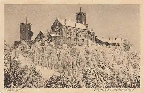 Eisenach Wartburg im Schnee glum 1910? E4192