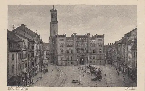 Zittau, Marktplatz mit Rathaus ngl E4091