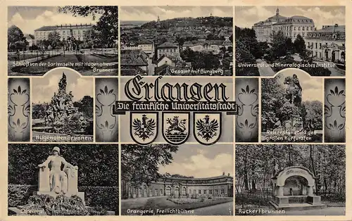 Erlangen - Panorama und Teilansichten feldpgl1940 166.414