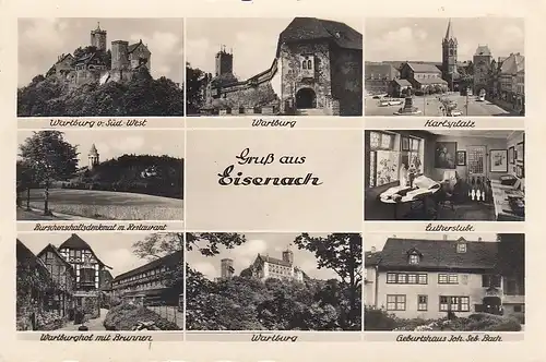 Eisenach, Wartburg, Mehrbildkarte ngl E4203