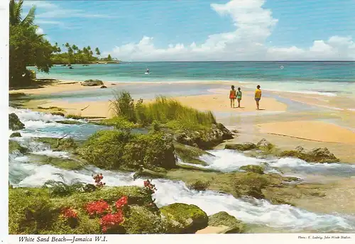 Jamaica, W.I., White Sand Beach ngl E6582