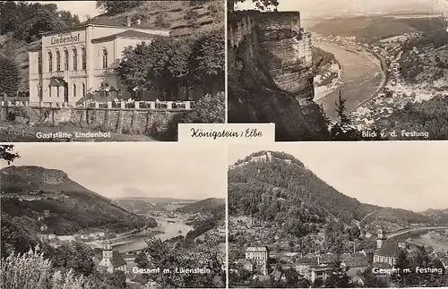 Sächs.Schweiz, Königstein/Elbe, Mehrbildkarte, Gaststätte Lindenhof ngl E4929