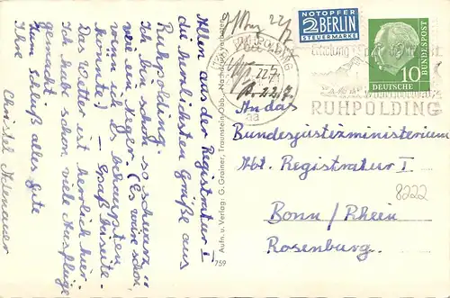 Ruhpolding mit Hochfelln gl1954 165.984