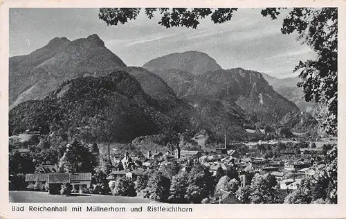 Bad Reichenhall Panorama mit Müllnerhorn und Ristfeichthorn gl1943 165.892