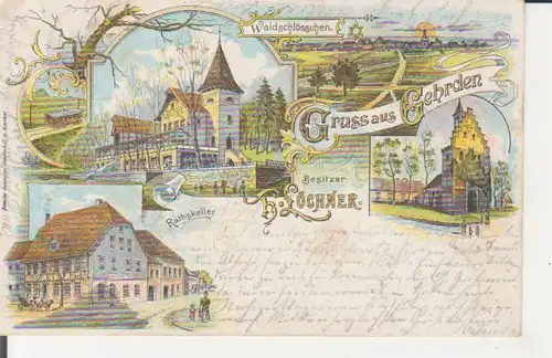 Gehrden LITHO Waldschlösschen Rathskeller Kirche Total gl1898 228.526