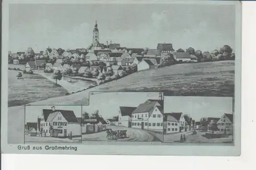 Großmehring - Panorama, Brauerei, Straßenpartien feldpgl1915 227.873