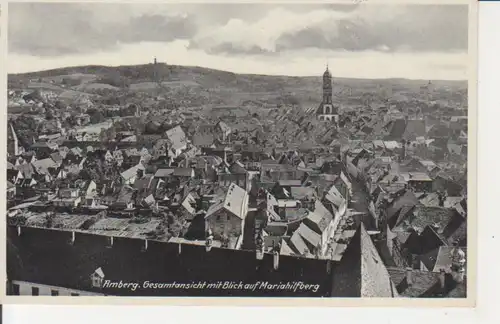 Amberg - Stadtpanorama mit Blick auf Mariahilfberg gl1938 227.951
