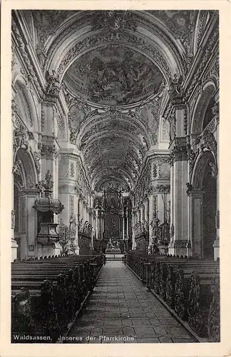 Waldsassen - Innenansicht der Pfarrkirche gl1939 166.570