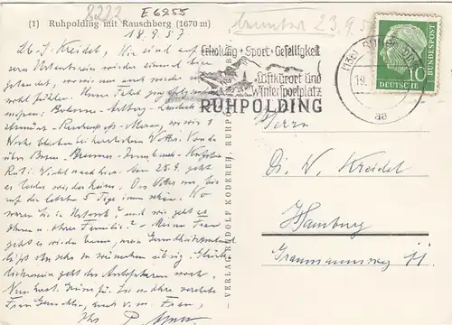 Ruhpolding, mit Rauschberg gl1957 E6855