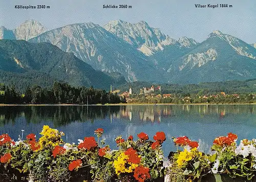 Forggensee mit Blick auf Füssen im Allgäu ngl E5085