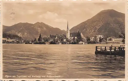 Egern am Tegernsee mit Wallberg und Bodenschneid glum 1940 166.179