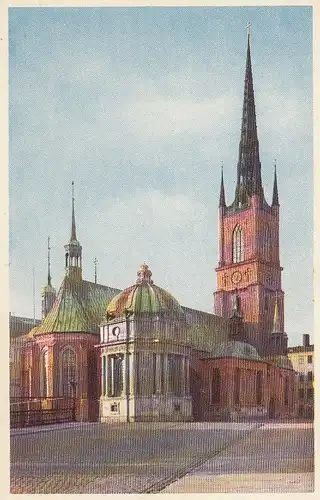 Stockholm, Riddarholmskirkan fran öster ngl E3971
