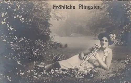 Pfingsten-Wünsche von Flötenspielerin glum 1910? E8283