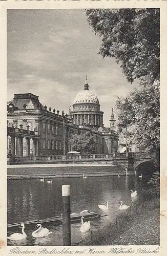 Potsdam. Stadtschloss mit Kaiser Wilhelm Brücke ngl E8302