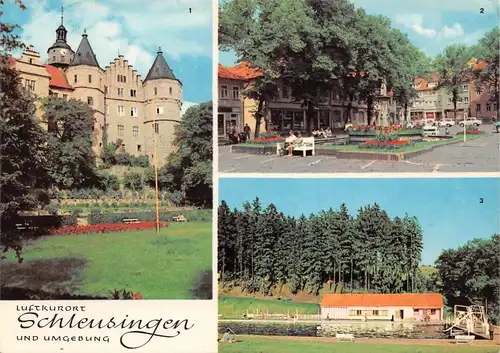 Schleusingen - Schloss , Markt, Waldbad Erlau ngl 167.786