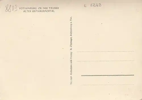 Rothenburg o.T., altes Rathausportal ngl E5288