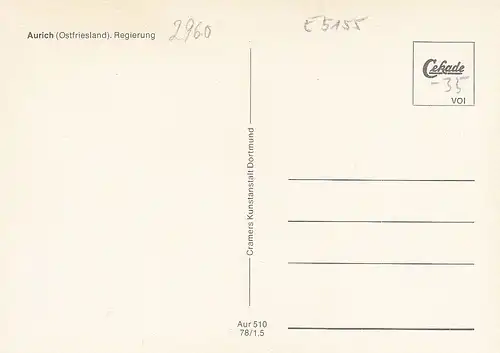 Aurich/Ostfr., Regierung ngl E5155