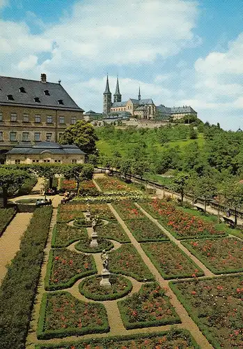 Bamberg, Residenz, Rosengarten, Blick auf Michelsberg ngl E5166