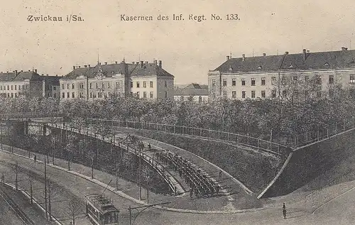 Zwickau/Sa., Kasernen des Inf.Regt.No.133 feldpgl1915 E4271