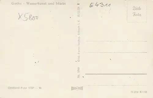 Gotha, Wasserkunst und Markt ngl E4311