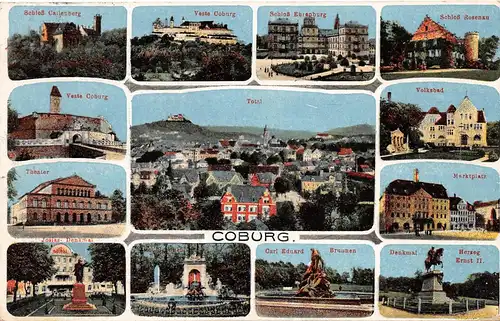 Coburg - Panorama und Teilansichten gl1928? 166.799