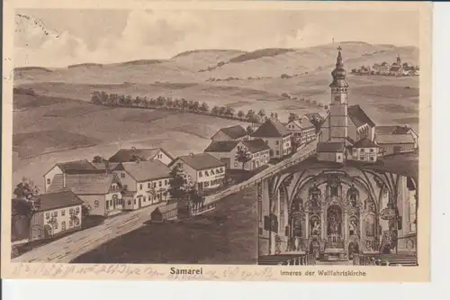 Sankt Maria bei Ortenburg - Totale, Inneres der Wallfahrtskirche gl1929 228.082