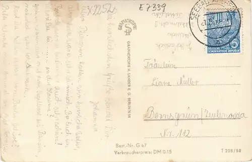 Ostsseebad Ahlbeck (Usedom), Mehrbilckarte glum 1960? E7339