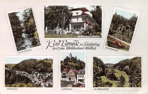 Bad Berneck im Fichtelgebirge - Panorama und Teilansichten gl1963 166.684