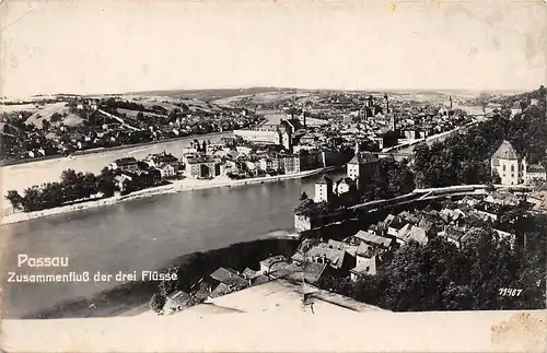 Passau - Zusammenfluss von Inn, Ilz und Donau ngl 167.028