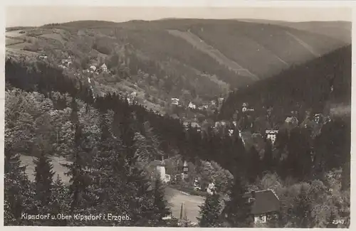 Kipsdorf und Ober Kipsdorf / Erzgebirge, Panorama gl1932 E7359
